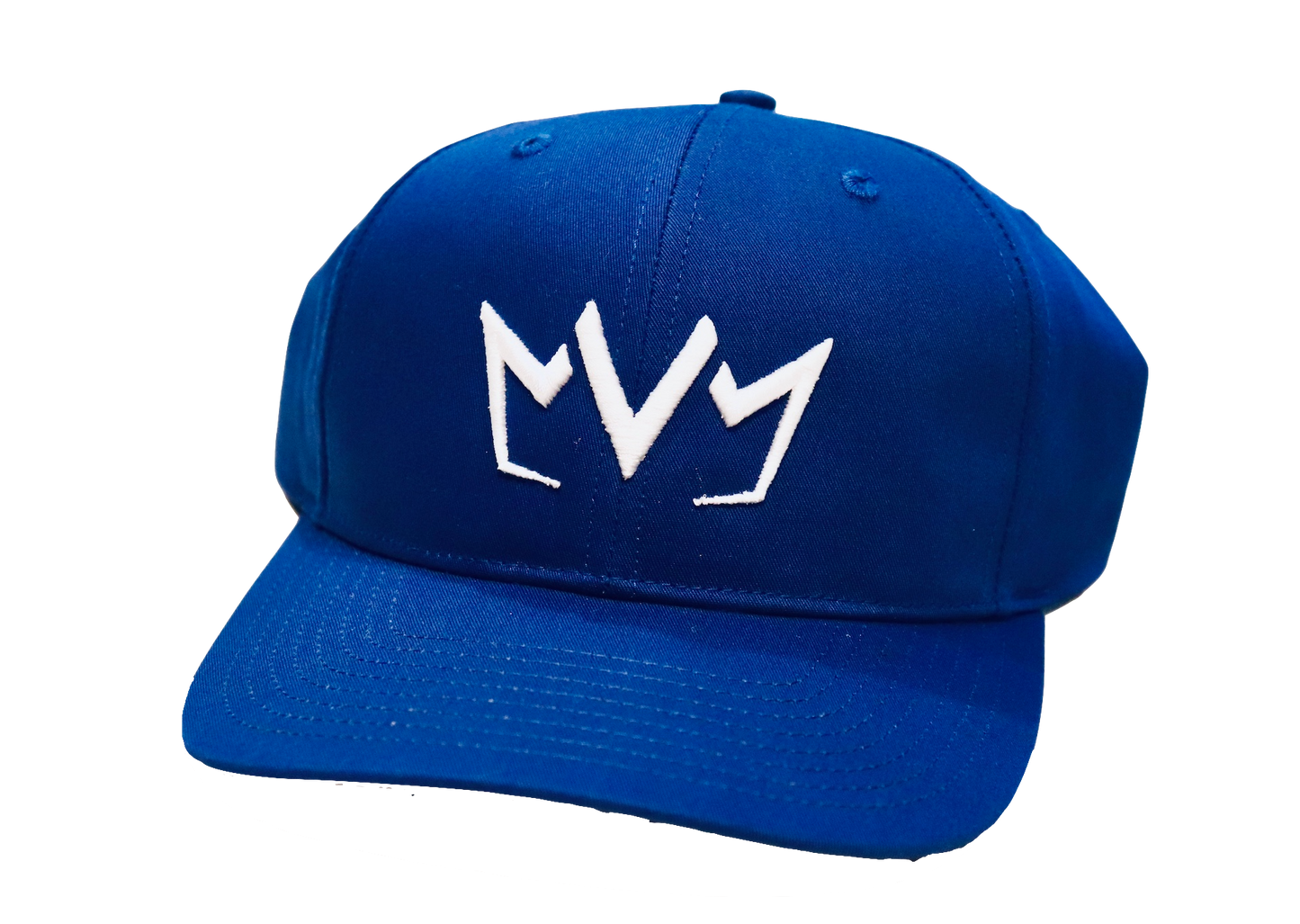 Royal blue MVM Crown Snapback with the MVM Crown embroidered on the front.